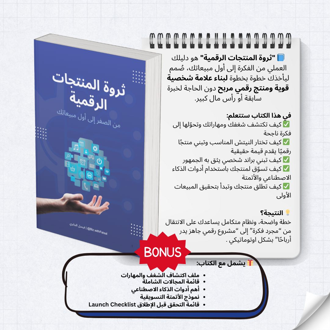 ثروة المنتجات الرقمية | دليلك الشامل لبناء بزنس إلكتروني مربح من الصفر